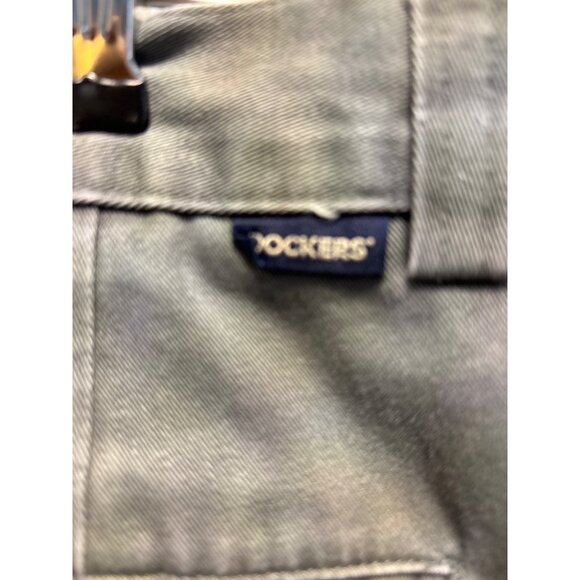 Dockers Khaki Mens Gray Pleated Dress Pants 38W x 31L Cotton Blend Classic Fit - Picture 7 of 14